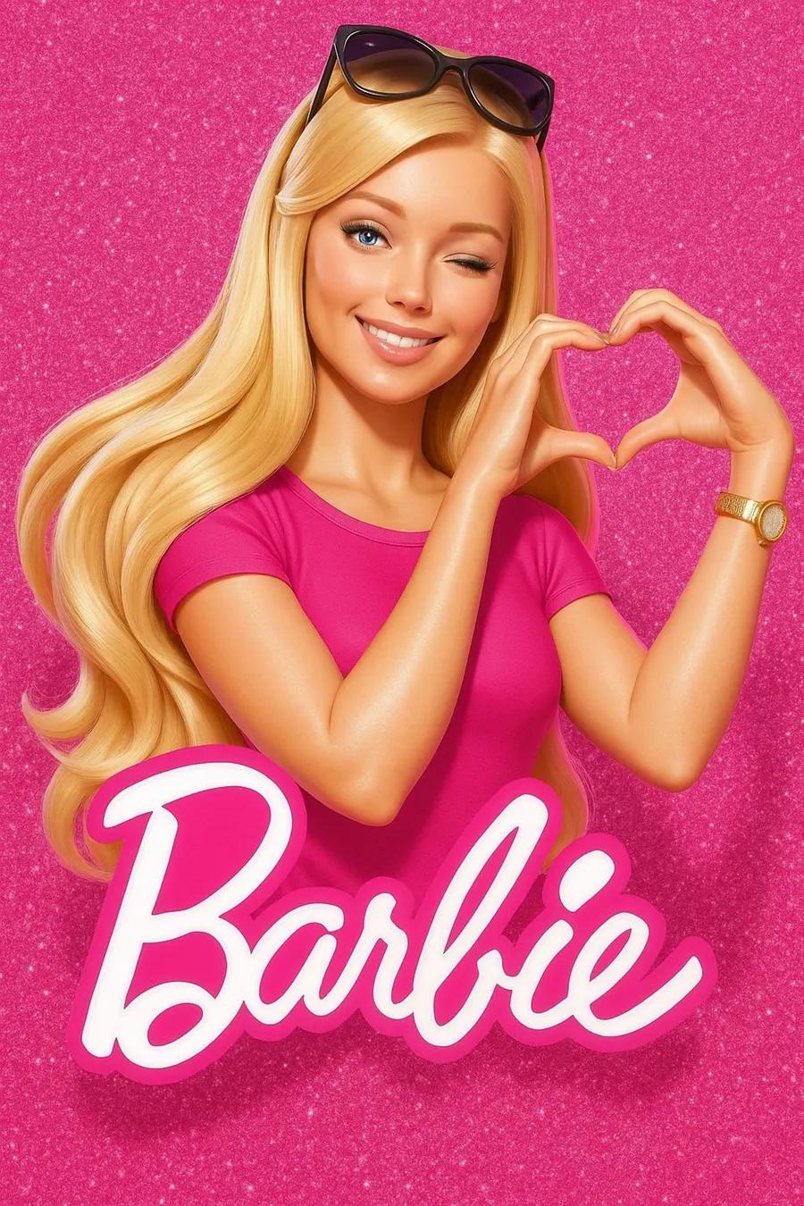 Barbie Pink Heart Hands
