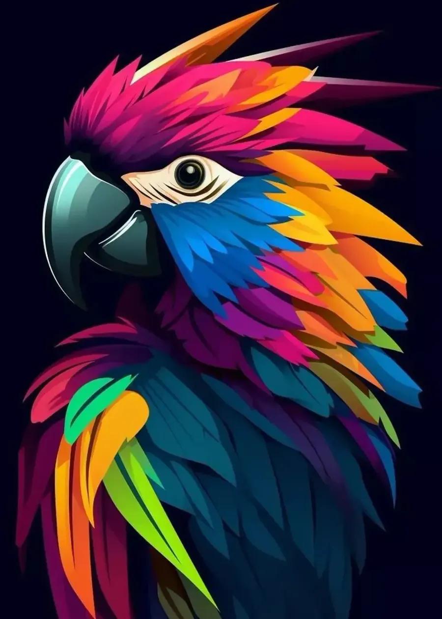 Prismatic Rainbow Macaw