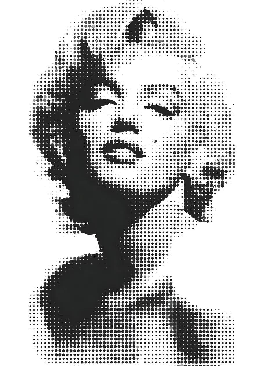 Marilyn Monroe in Halftone