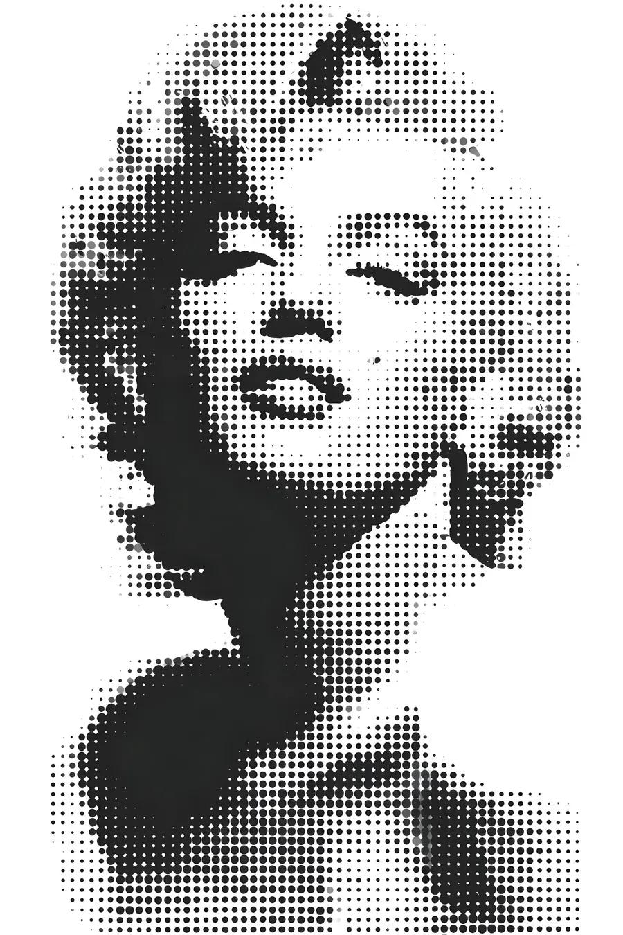 Marilyn Monroe in Halftone