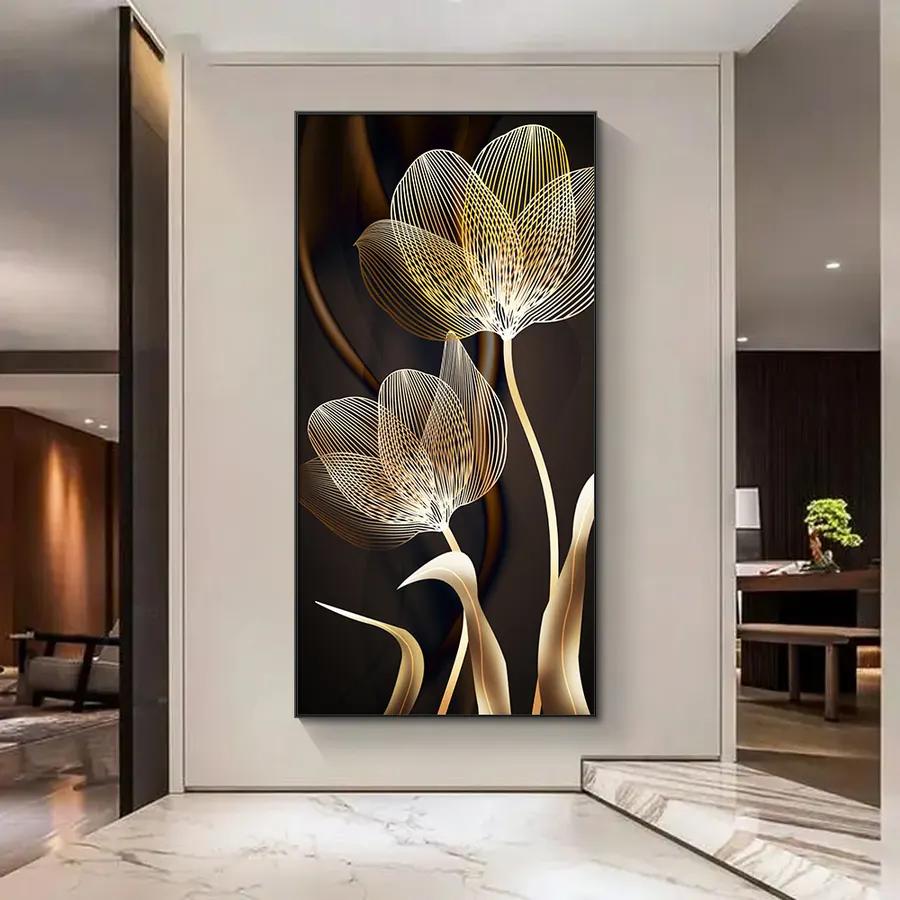 Golden Tulips in Midnight
