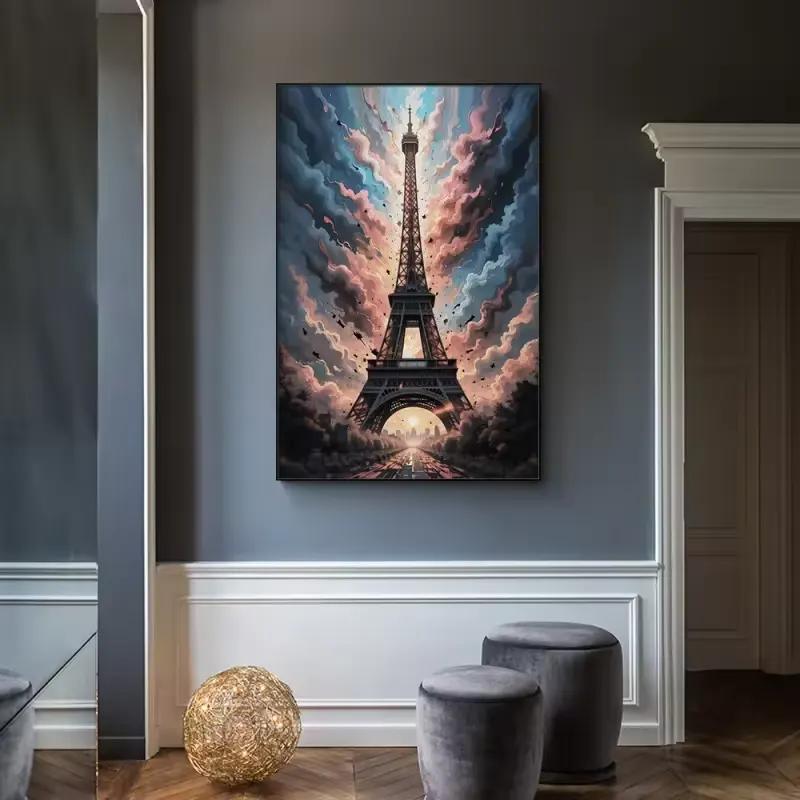 Stormy Eiffel Tower