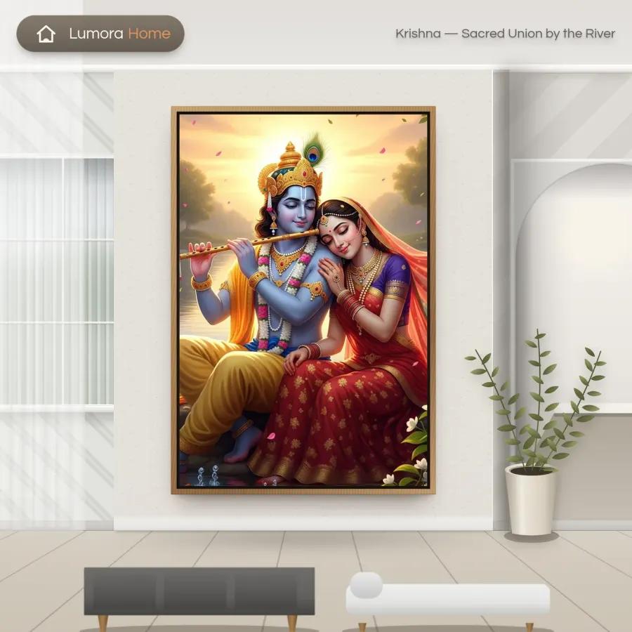 Radha Krishna's Eternal Embrace